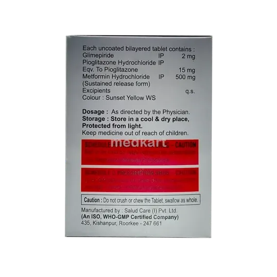 tri glimigem 2/15mg tablet 10's